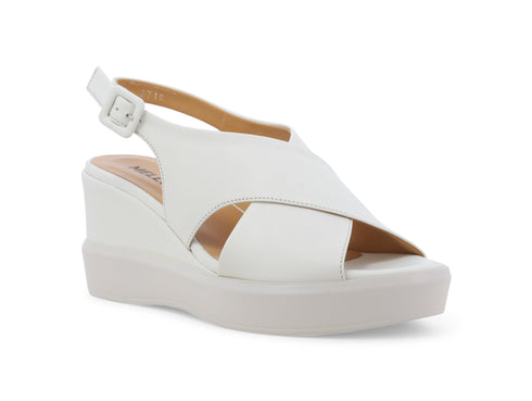 Melluso Sandalo Donna con Fasce Incrociate Zeppa Tomaia Pelle